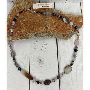 Peyote‎ Bird Tourmaline Agate Quartz Sterling Necklace J215
